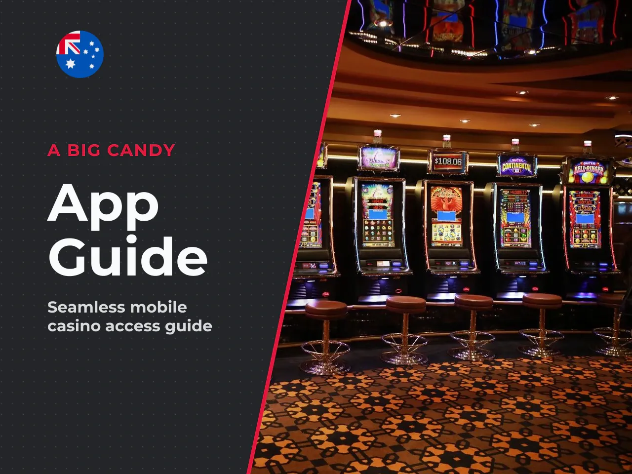 Navigation between games, promotions, banking and